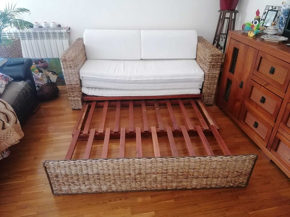 Sofá de palhinha