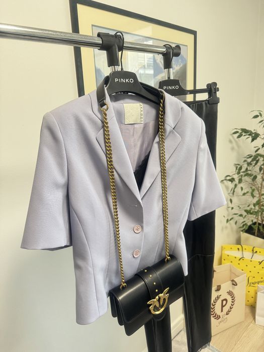 Żakiet elegancki 38 M błękitny