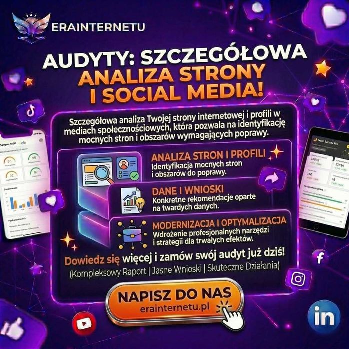 Sprawdź swój marketing! Szczegółowy audyt strony i profili społecznościowych