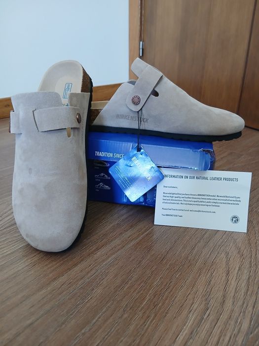 Birkenstock Boston Cinzento Camurça