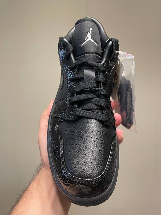 НОВИНКА! Air Jordan 1 Low SE Patent Elephant Black 41 42 43 44 45 еір