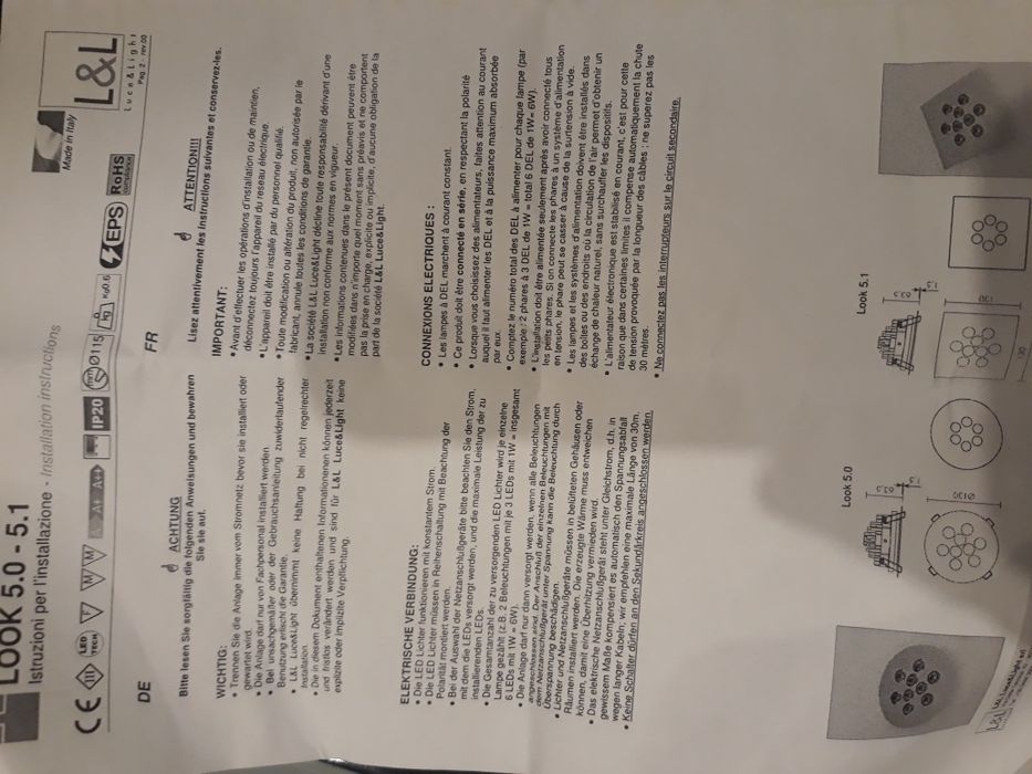 Projetor LED RGB L&L italy 500mA