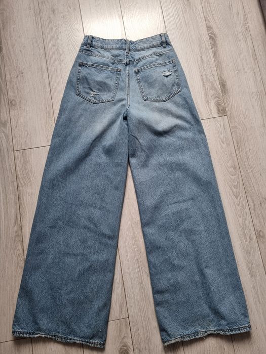 Jeansy szerokie z dziurami