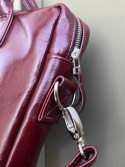 Elegancka skórzana męska torba na ramię z paskiem, Miler Menswear