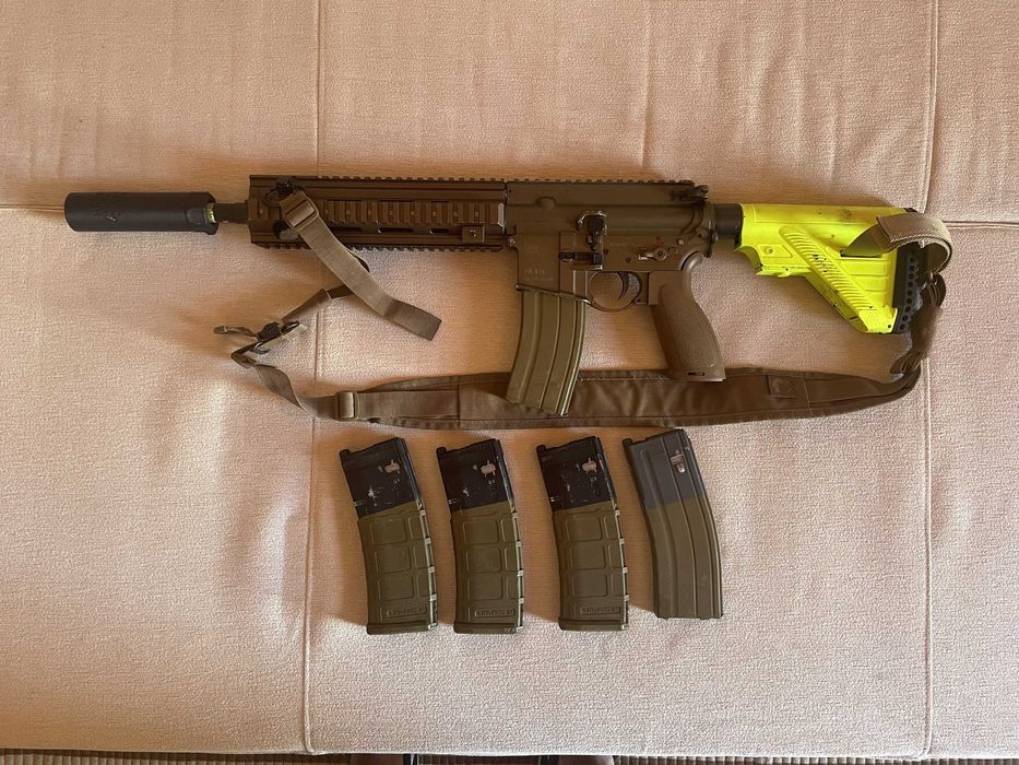 Réplica de Airsoft - VFC HK416 A5 GBBR Gen 3 + 5 Carregadores Estanques ...