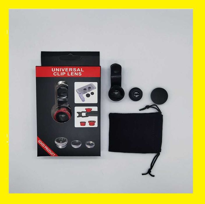 НАЙКРАЩА ПРОПОЗИЦІЯ! Набір об’єктивів 3-в-1 для смартфона, макро...