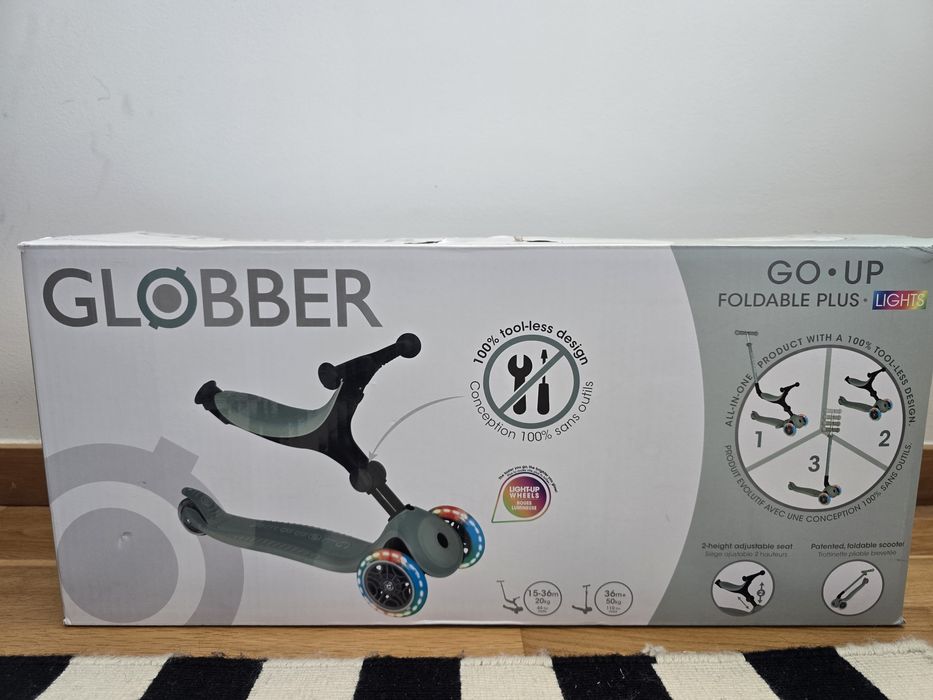 Trotinete de Criança 3 em 1 com caixa - usada 3 vezes