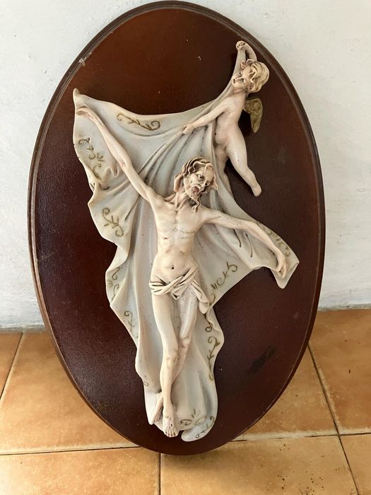 Jesus in a wooden frame