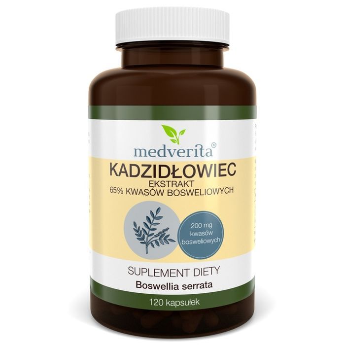 KADZIDŁOWIEC Boswellia 65% kwasy bosweliowe 120kap