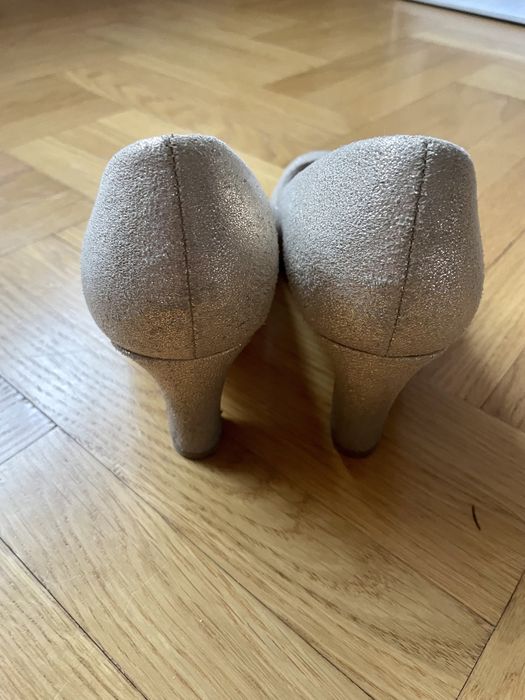 Buty ślubne 38 zlote