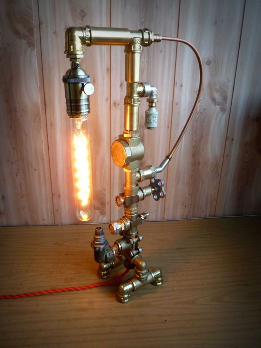 Loft лофт Стимпанк, светильник, настольная ретро лампа Эдисона