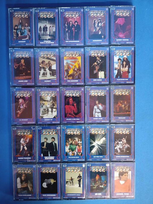 colecção 100 cassetes audio a "História da música Rock"