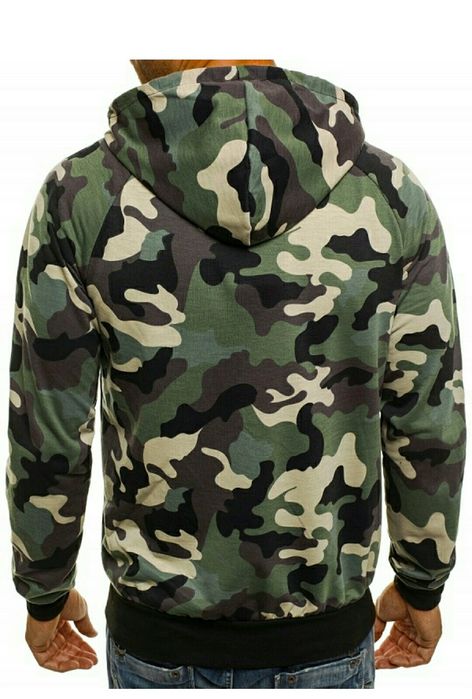 Bluza męska sportowa moro od dresu z kapturem Rozmiar L Nowa