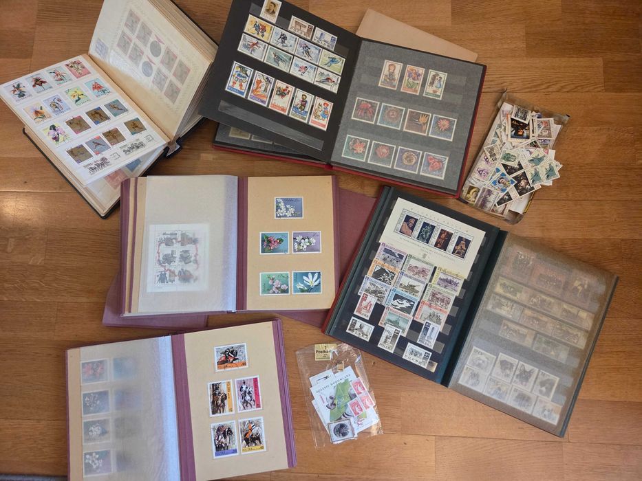 Kolekcja znaczkow 1960-te do 1995 filatelistyczne w klaserach
