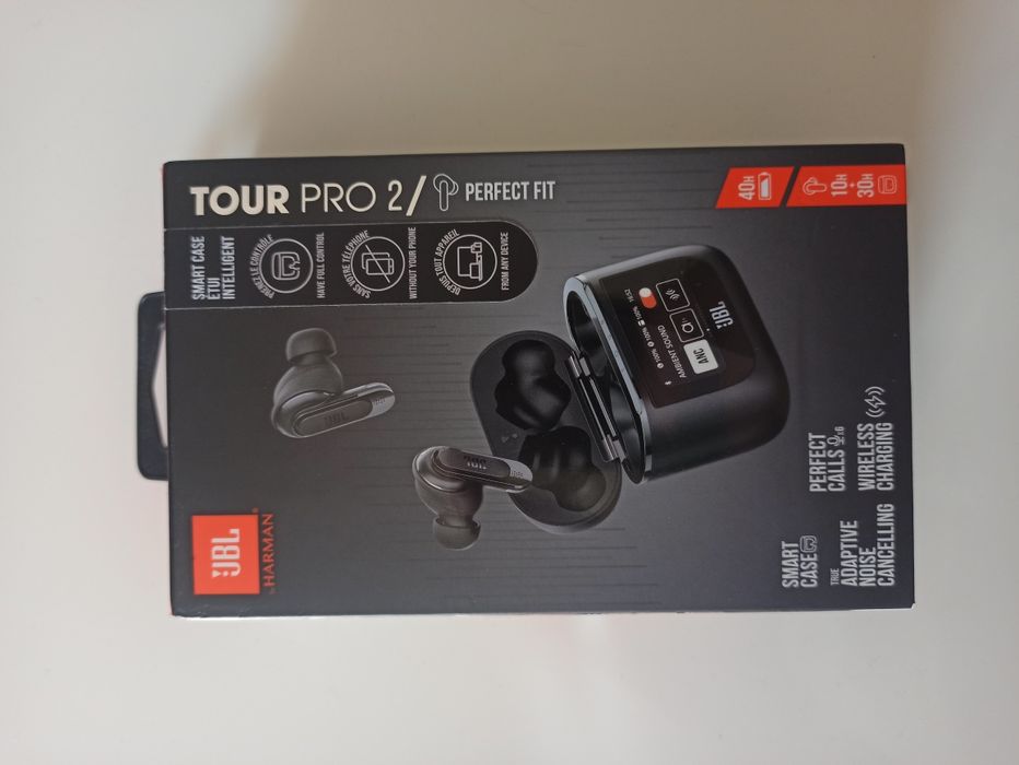 NOWE Słuchawki JBL Tour Pro 2, z dotykowym wyświetlaczem, ORYGINALNE