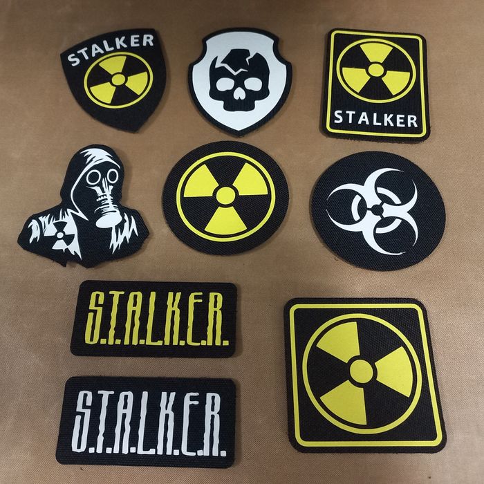 Шеврони світлові Сталкер, CS GO, патчі на липучці stalker