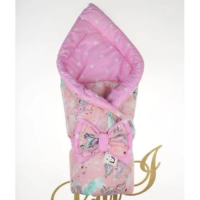 Весняний двосторонній конверт-ковдра Lari Зірочка Рожевий