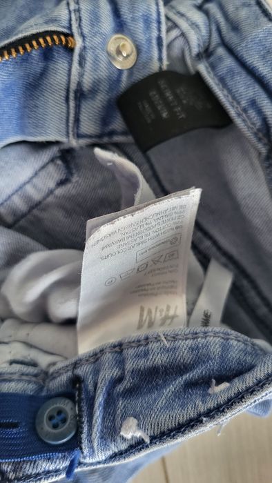 H&M rurki Skinny fit 128 niebieskie