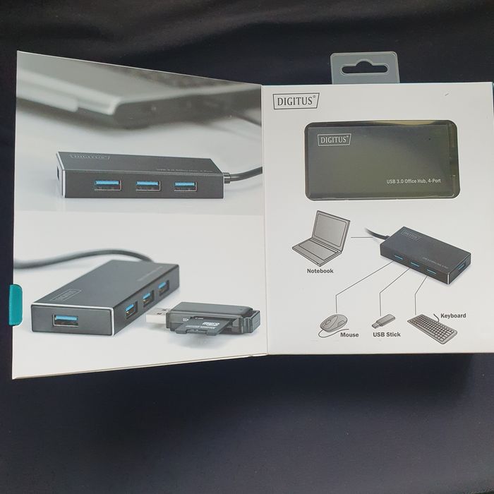 Digitus Hub USB 3.0, 4 portowy DA-70240-1 / z zasilaczem
