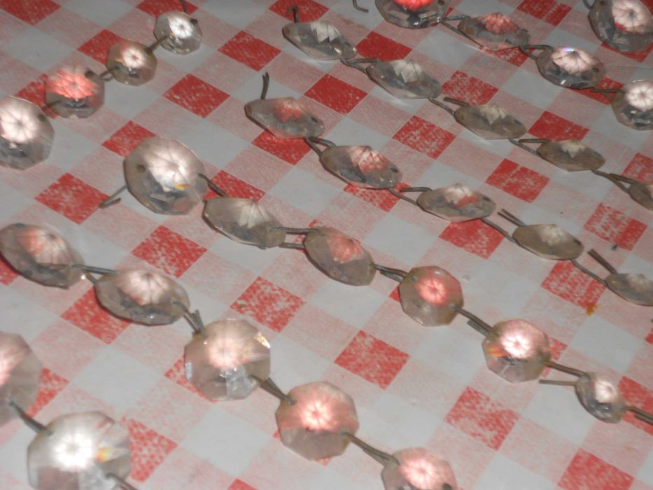 Pecas antigas vidro para candeeiros lustres