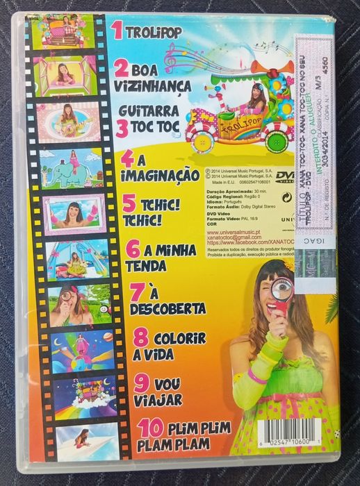 DVD da cantora de música infantil Xana Toctoc