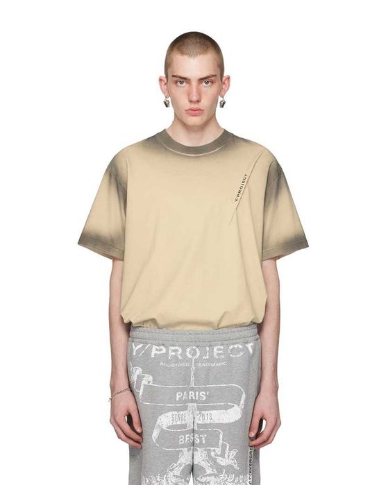 Футболка Y/Project Pinched T-Shirt Beige/Gray