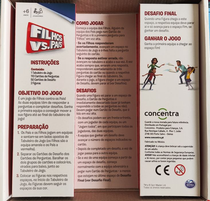 Jogo Filhos vs Pais