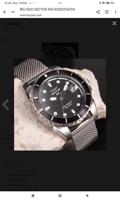 Cronógrafo Sector Diver  450 original em estado novo
Mostrador azul pr