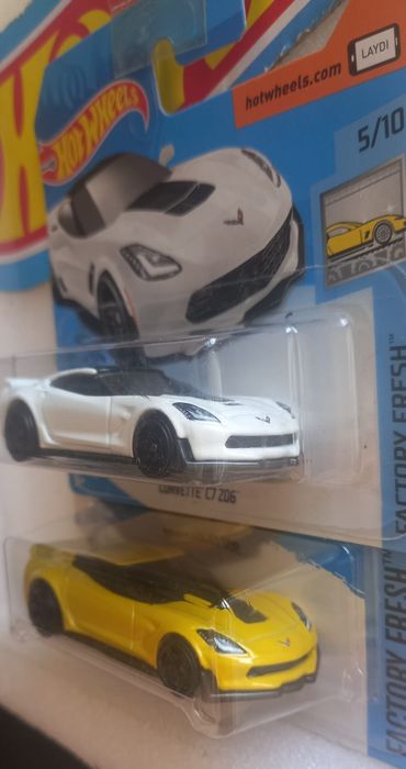 Conjunto 2 corvette c7 z06 hot wheels
