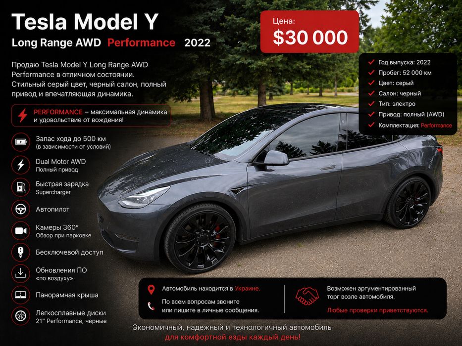 Tesla 2022 Performance 82kWh Dual Motor