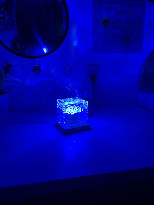 Нічник Куб з 16 змінними кольорами та ефектом водяної хвилі, з пультом