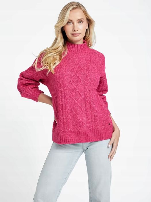 Guess 42 Xl Różowy Sweter Damski Tammy Q3Br23Z330 D1846