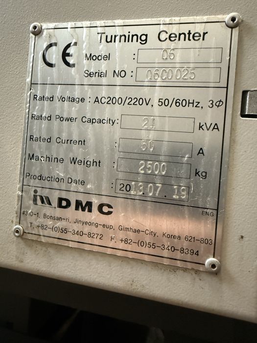 Tokarka cnc DMC Q6  hyundai wia kit