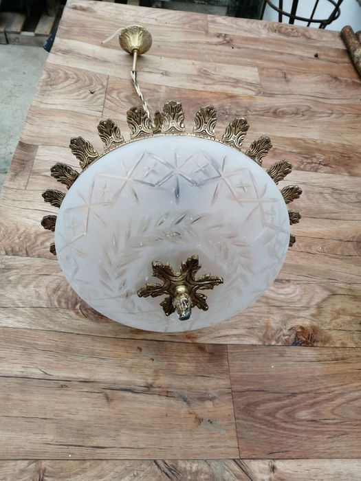 candeeiro de teto em vidro