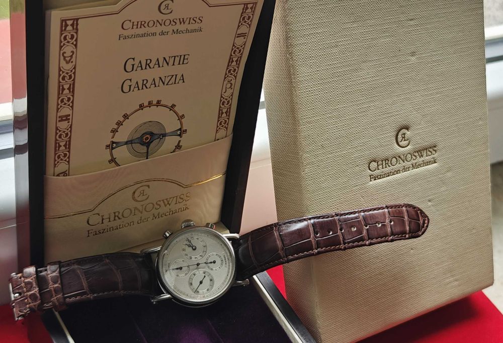 Zegarek Chronoswiss Kairos Automatic Chronograph Aligator Iwc Unikat