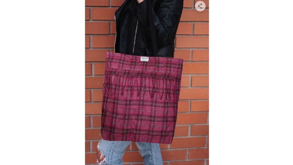 Styl, Praktyczność i Wyrafinowanie – Torba na zakupy „PINK CHECK”