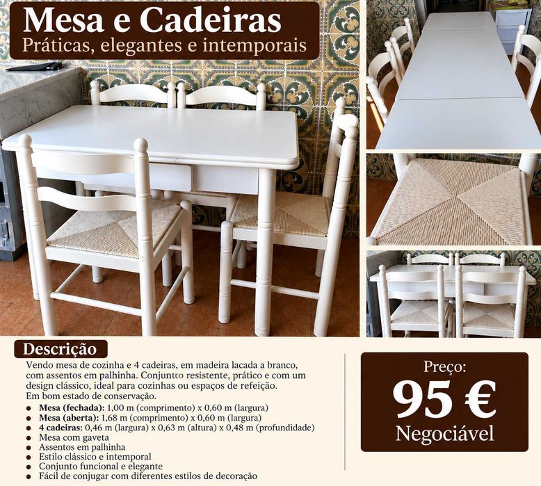 Mesa de cozinha versatil