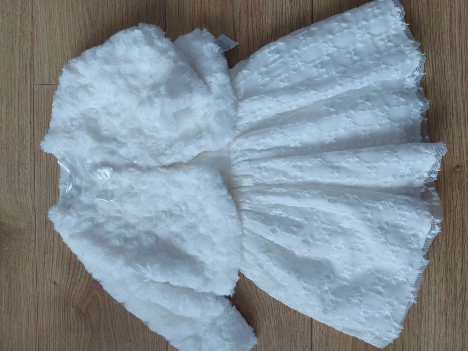 Sukienka bolerko do chrztu 68 Smyk