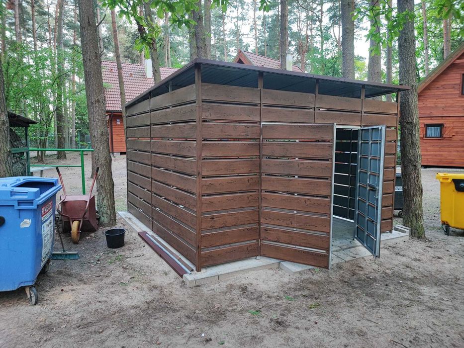 Wiata Śmietnikowa 4x4 Drewnopodobny