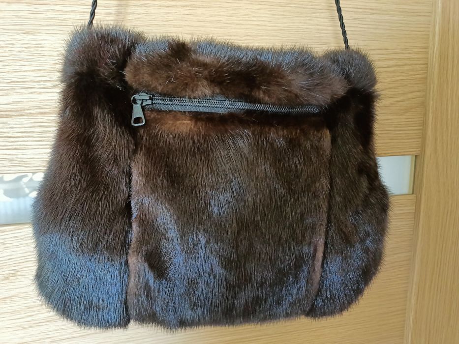 Nowa futrzana mufka ocieplacz na dłonie