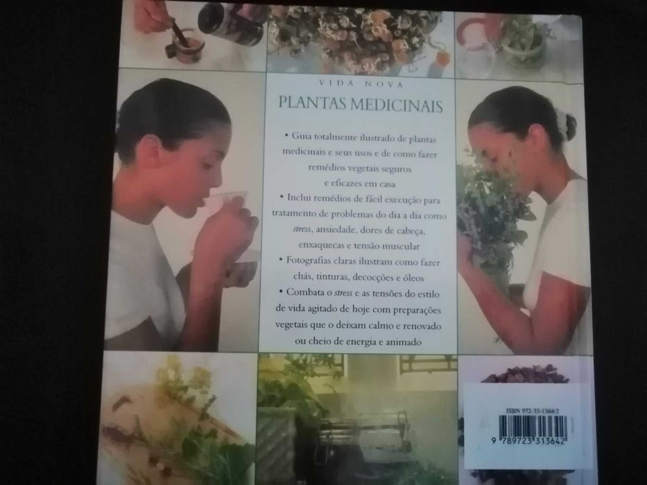 Livro "Plantas medicinais" de Sue Hawkey - como novo