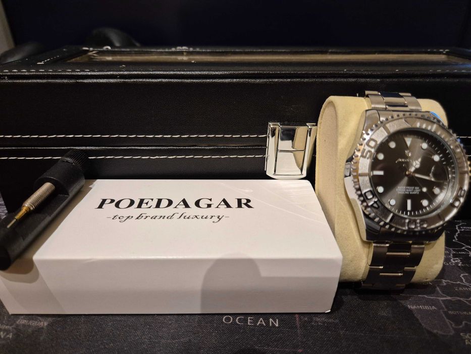 Relogio Poedagar Masculino - Luxo - Aço Inoxidável