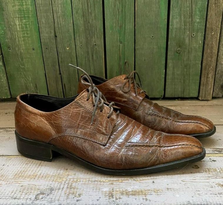 Fabio de marco дизайнерські італійські шкіряні туфлі дербі коричневі