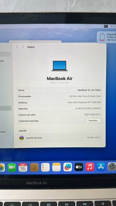 VENDO MacBook 2018 Tela Retina de 13 polegadas