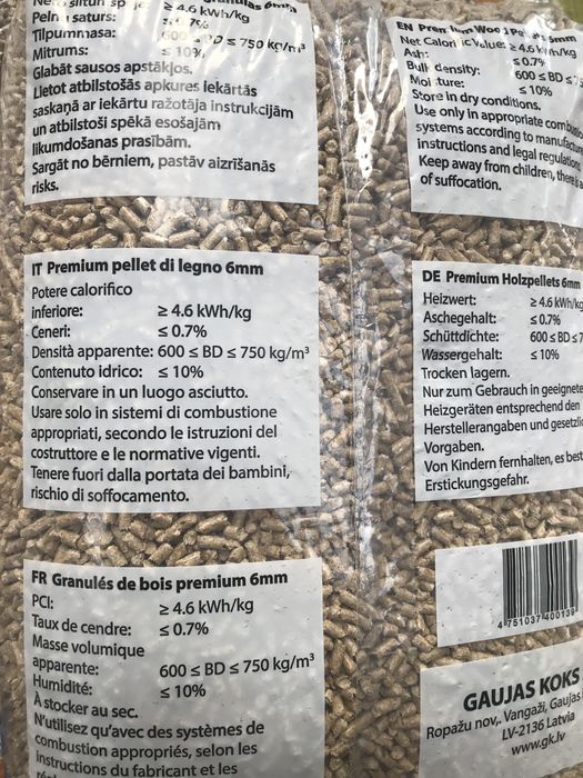 Pellet GK premium A1 ENplus
