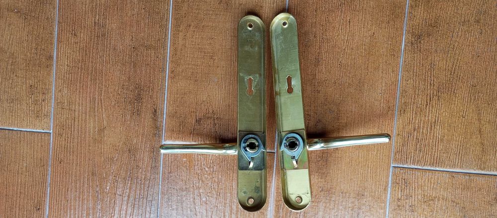 Puxadores de porta latão brilho