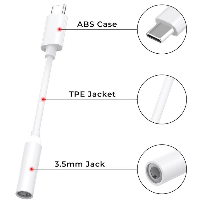 Adaptador USB-C jack 3,5mm auriculares