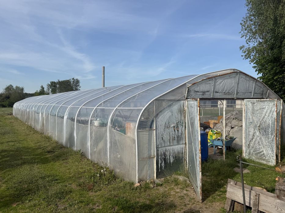 Tunel Ogrodowy z Piecem - Bardzo solidny / ROCZNA FOLIA