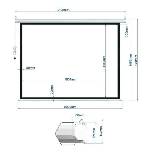 Tela de Projeção Elétrica 84" 16:9 com comando