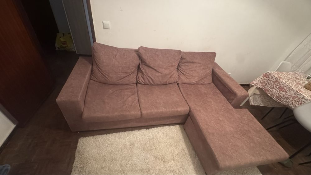 Sofá com chaise longue movel em bom estado